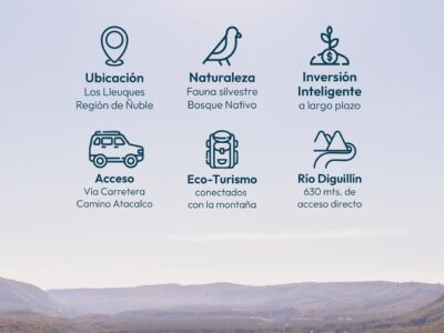 Terreno 14 hectáreas en Los Lleuques — frente al Río Diguillín, ideal eco-turismo